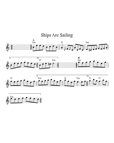 Ships Are Sailing (Version 19) sheet music preview