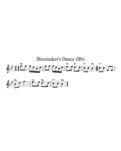 Shoemaker's Dance (Bb) (Version 2) preview