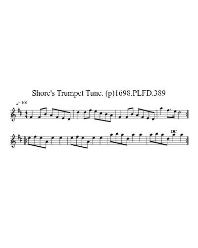 Shore's Trumpet Tune. (p)1698.PLFD.389