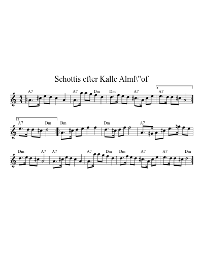 Schottis efter Kalle Alml\"of