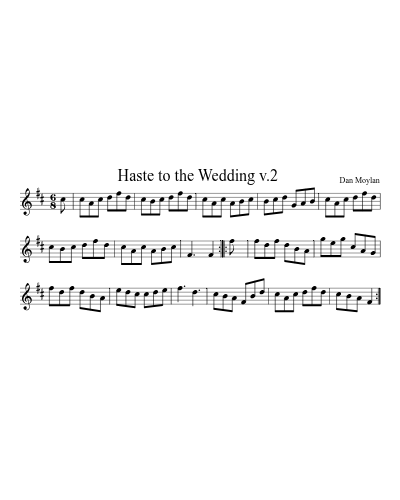 Haste to the Wedding  v.2 (Shotgun Medley) sheet music preview