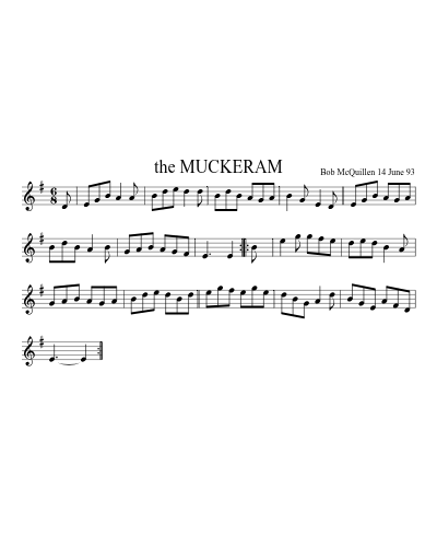 the MUCKERAM sheet music preview