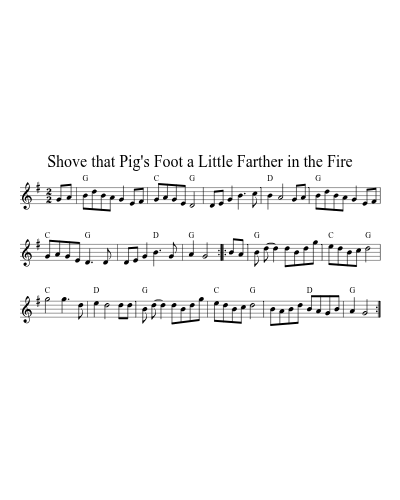 Shove that Pig's Foot a Little Farther in the Fire (Shove That Pigs Foot)