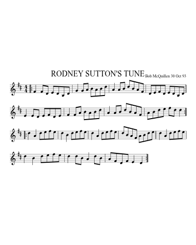 RODNEY SUTTON'S TUNE