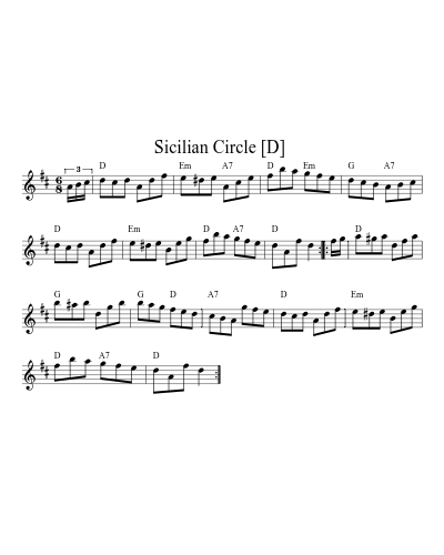 Sicilian Circle  [D] (Version 3)