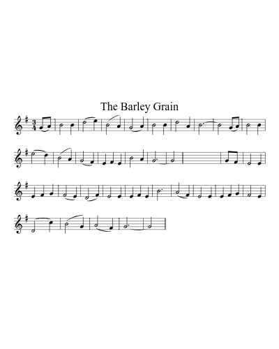 The Barley Grain sheet music preview