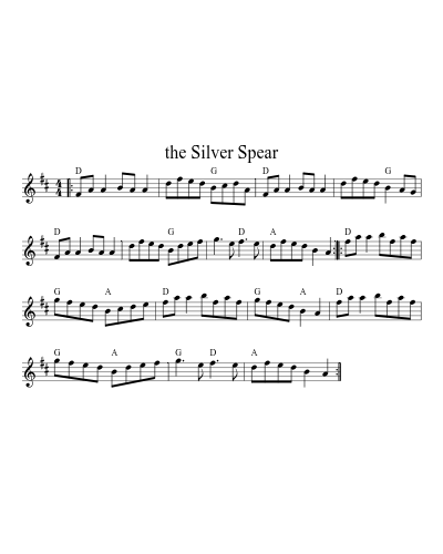 The silver spear (Version 14)