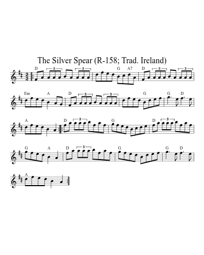 The Silver Spear (R-158; Trad. Ireland)