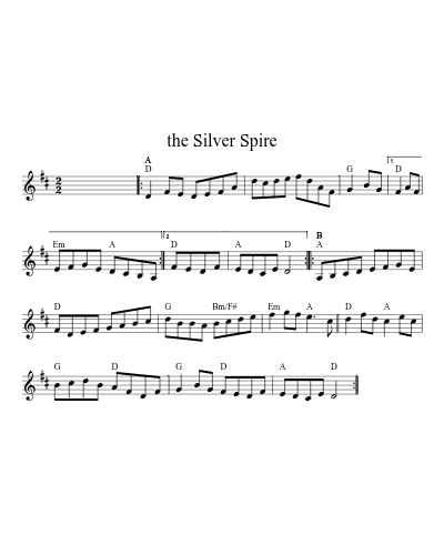 The silver spire (Version 7) sheet music preview