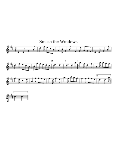 Smash the Windows (Version 5) sheet music preview