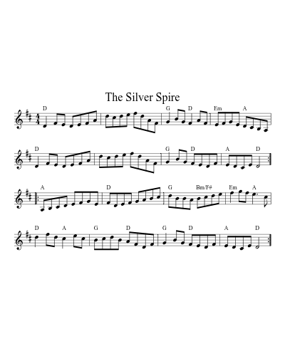 The silver spire (Version 15) sheet music preview