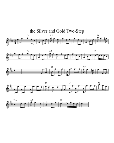 the Silver and Gold Two-Step (Version 2) sheet music preview