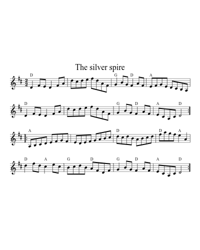 The silver spire (Version 16) sheet music preview