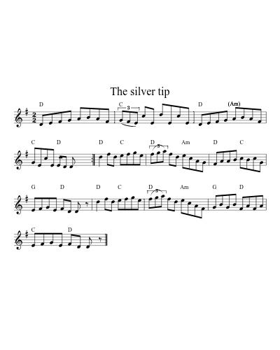The silver tip (Version 4) sheet music preview