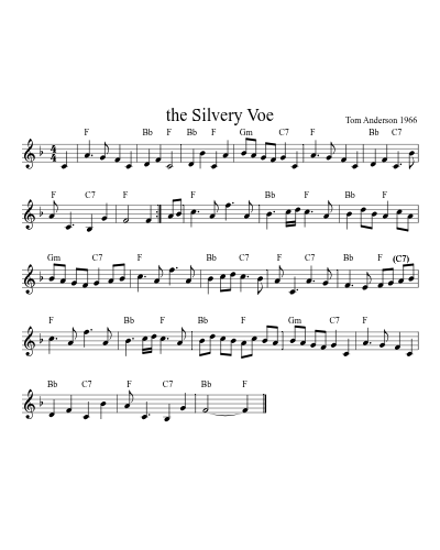 the Silvery Voe (Version 3) sheet music preview