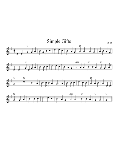 Simple Gifts (Version 7)
