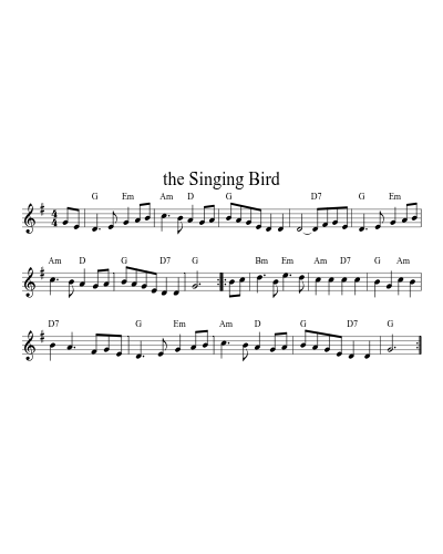 the Singing Bird (Version 2)