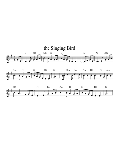 the Singing Bird (Version 3)