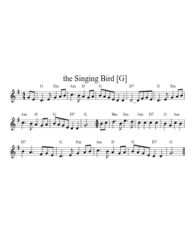 the Singing Bird   [G] preview