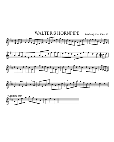 WALTER'S HORNPIPE