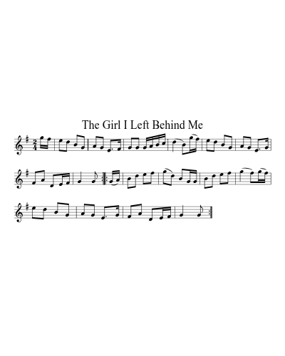 The girl I left behind me (Singles)