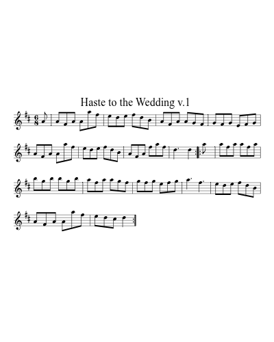 Haste to the Wedding  v.1 (Singles) sheet music preview