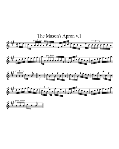 the Mason's Apron v.1 (Singles) sheet music preview