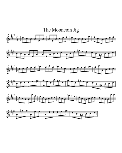 The Mooncoin Jig (Singles) sheet music preview