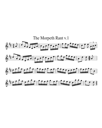 The Morpeth Rant v.1 sheet music preview