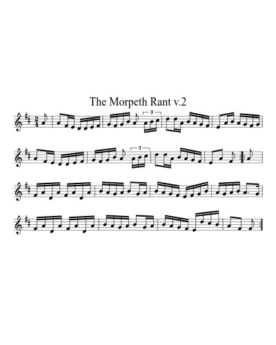 the Morpeth Rant v.2 (Singles) sheet music preview