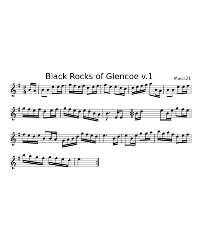 Black Rocks of Glencoe  v.1 (Singles)