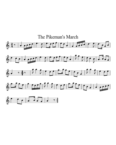 the Pikeman's March (Singles) sheet music preview