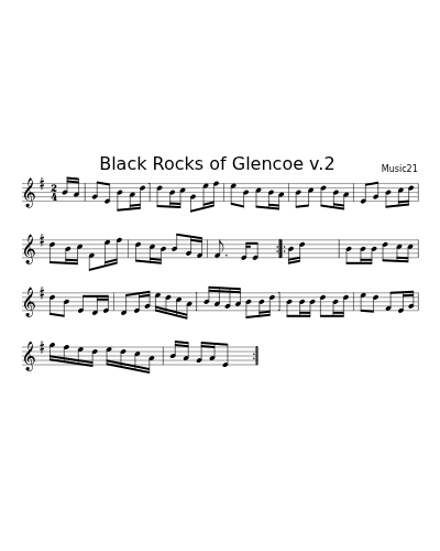 Black Rocks of Glencoe  v.2 (Singles)