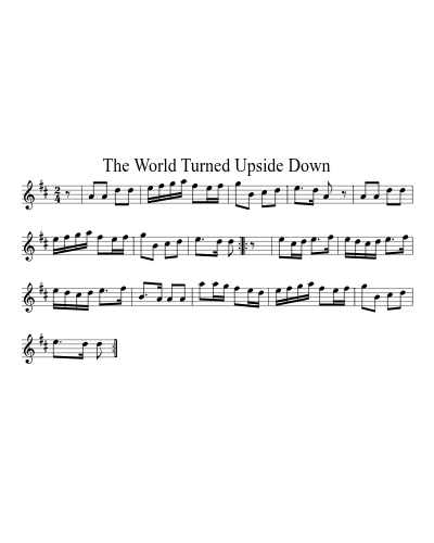The World Turned Upside Down