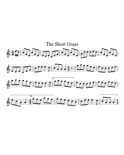 The Short Grass sheet music preview