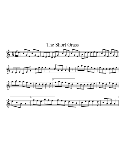 The Short Grass (Version 2) sheet music preview