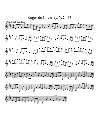 Roger de Coverley. WCl.23 (Version 3) preview