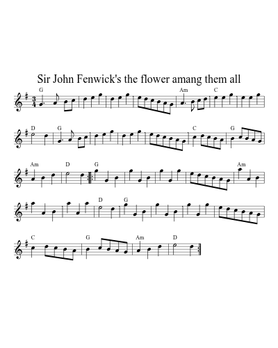 Sir John Fenwick's the flower amang them all (Version 3) preview