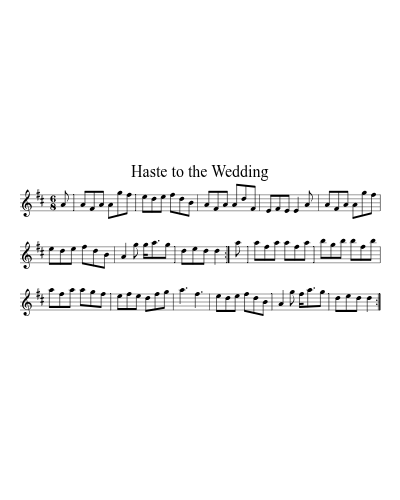 Haste to the Wedding (Version 6) sheet music preview