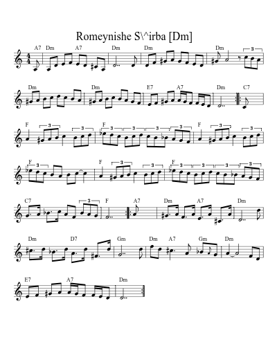 Romeynishe S\^irba    [Dm] (Version 2)