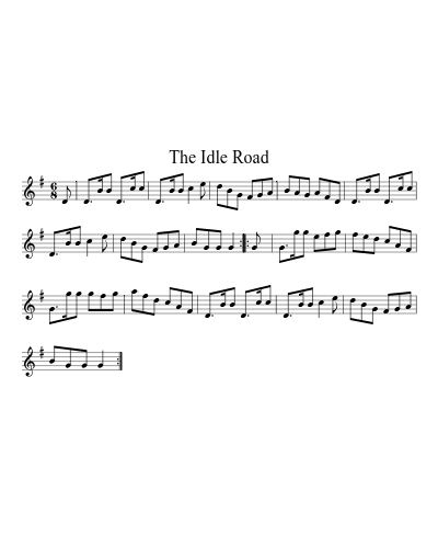 The Idle Road sheet music preview