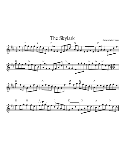 The Skylark (Version 5) sheet music preview