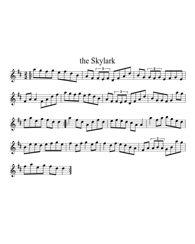 The Skylark (Version 6) sheet music preview