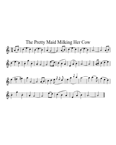 The pretty maid milking her cow (Version 2) preview