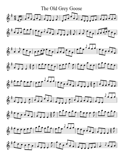 The old grey goose (Version 2) sheet music preview