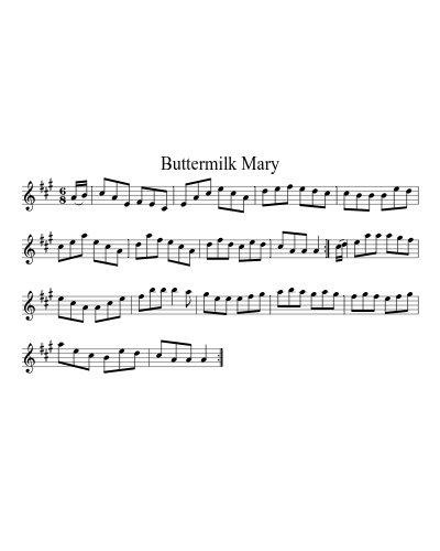 Buttermilk Mary (Version 4) sheet music preview
