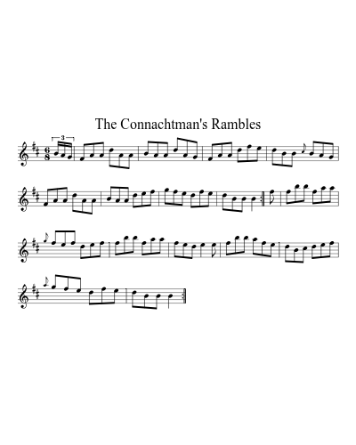 The Connachtman's rambles (Version 2) sheet music preview