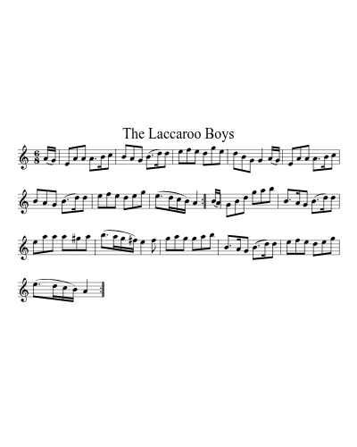 The Laccaroo Boys sheet music preview