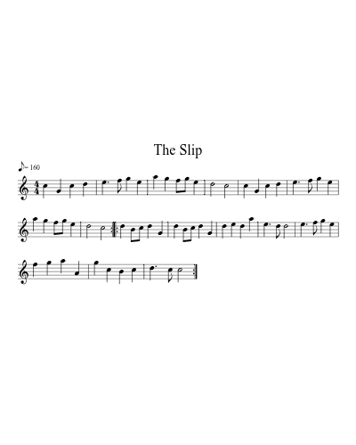 The Slip sheet music preview
