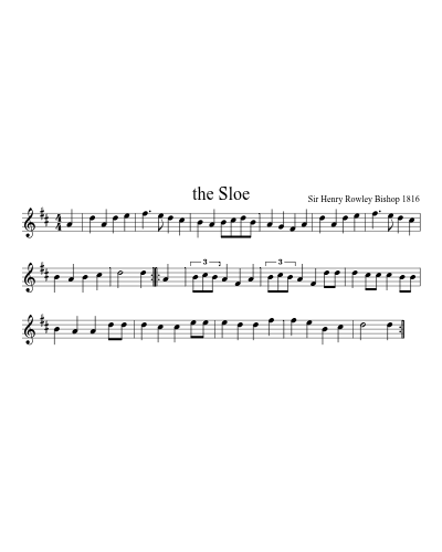 the Sloe sheet music preview